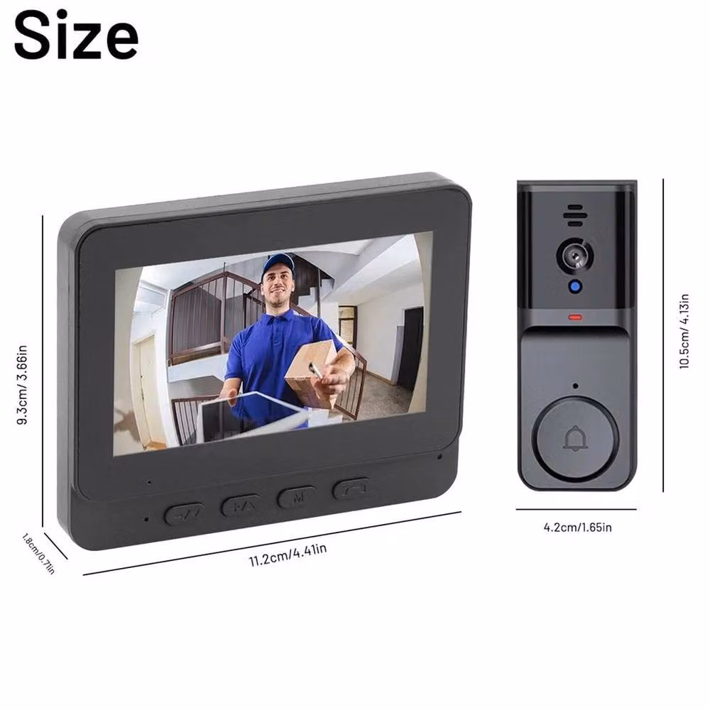 SPETLEK Wireless Video Doorbell in Black – 2