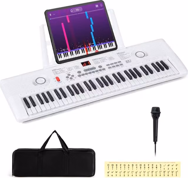 Costway Digital Piano Keyboard Full Set, White