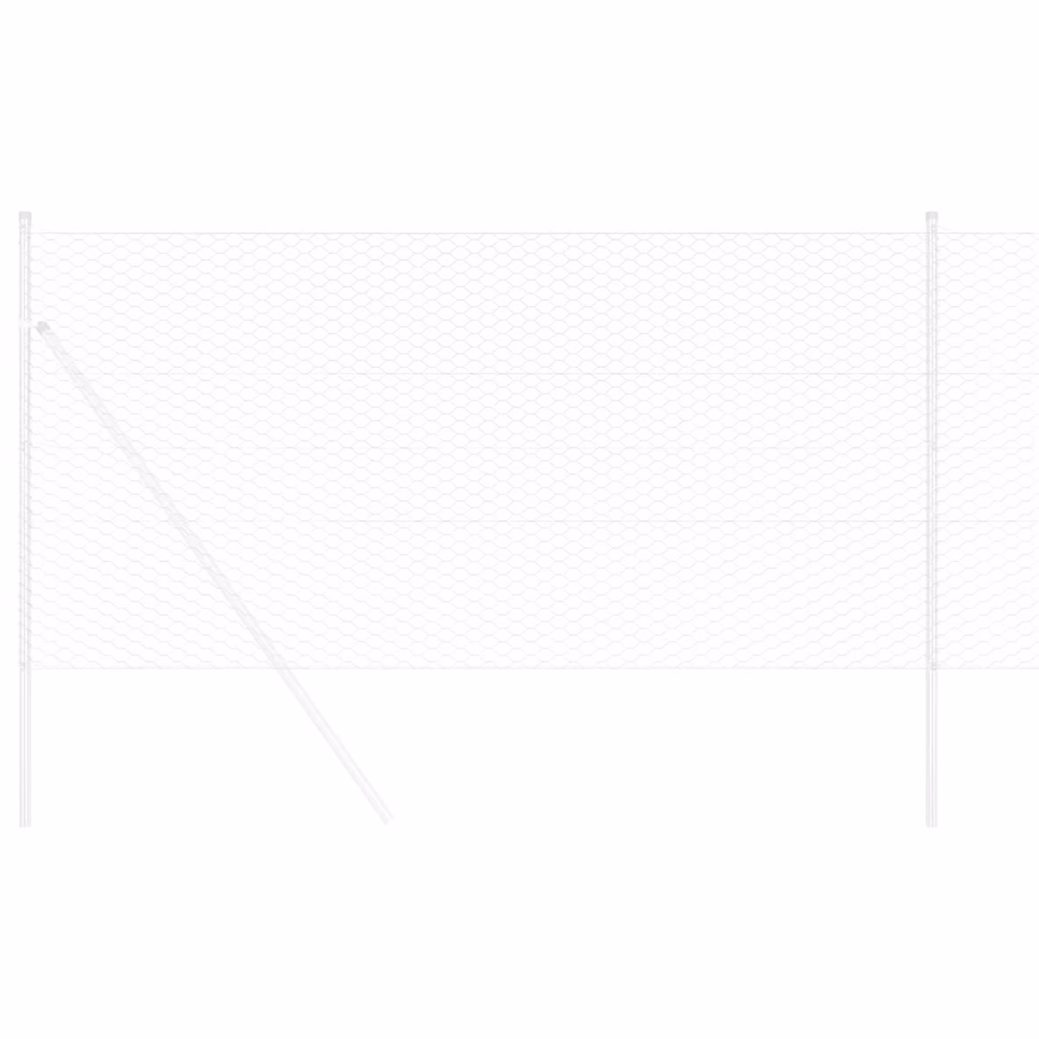 Berkfield Home Hexagon Fence in Silver Galvanised Steel, H: 80 cm x L: 50 m – 2