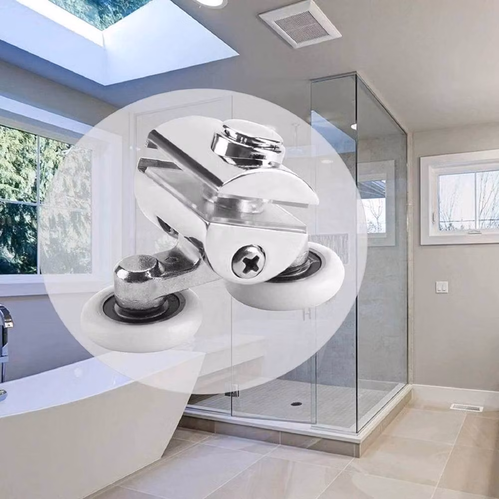 Havendro 4-Pack Silver Zinc Alloy Shower Door Rollers, 25mm Top and Bottom – 3