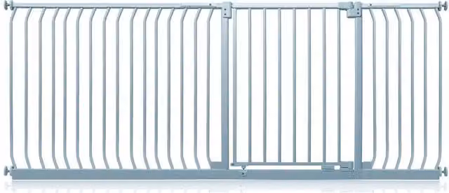 Safetots Elite Pressure Baby Gate, Matt Grey, Width: 216 cm - 225 cm