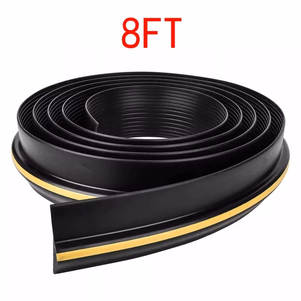 VOGREX 8ft EPDM Rubber Garage Door Weather Seal Threshold Floor Strip, Black – 5