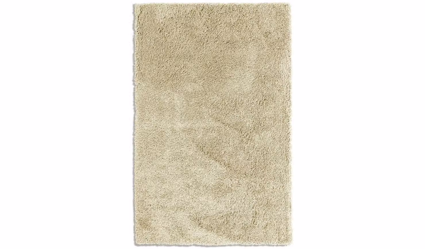 Habitat Noodle Plain Cream Shaggy Rug, W: 230 cm, D: 160 cm