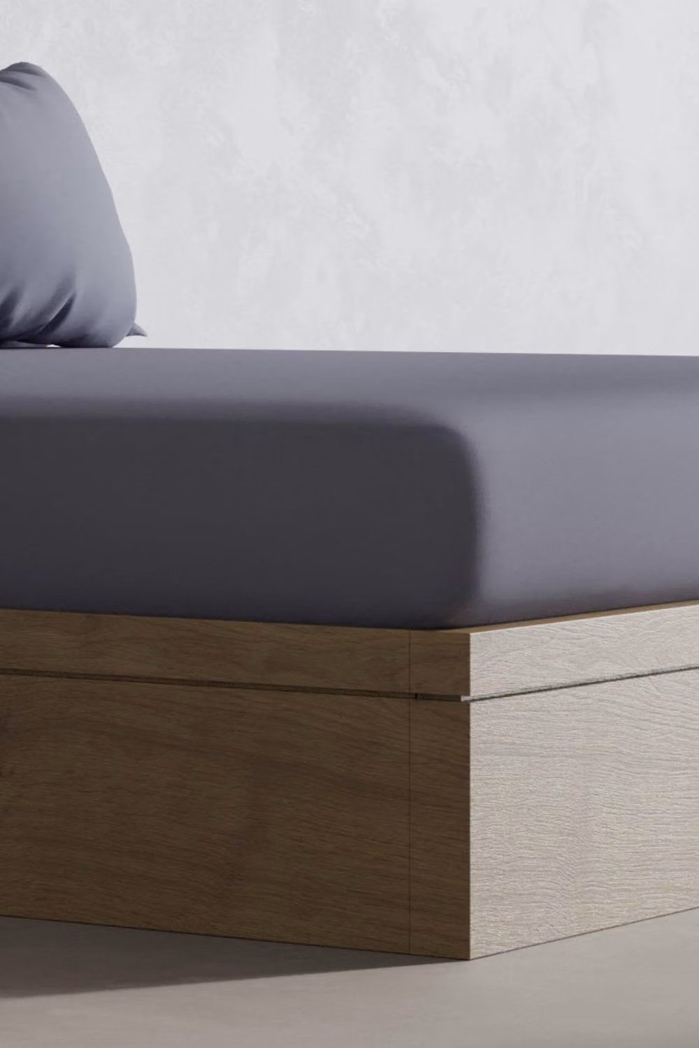 Panda London 100% Bamboo Flat Sheet in Dark Grey, Single, W/D/H: 90 x 200 cm – 1