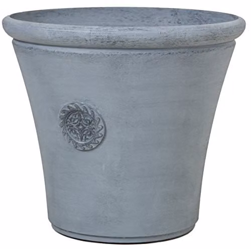 Primrose Round Tuscan Planter in Continental Grey Stone and Resin Composite, 45 cm – 2
