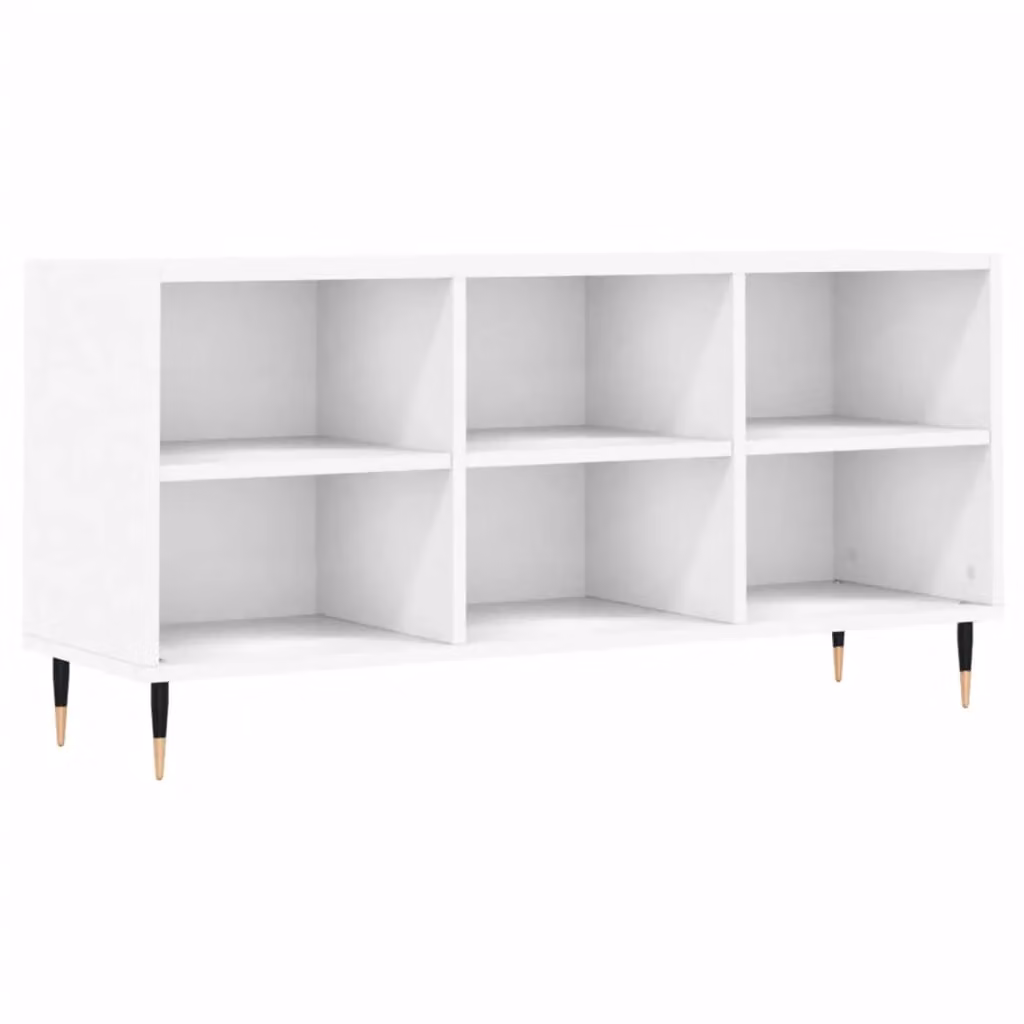 Berkfield Home Modern White TV Cabinet W: 103.5 cm, D: 30 cm, H: 50 cm – 2