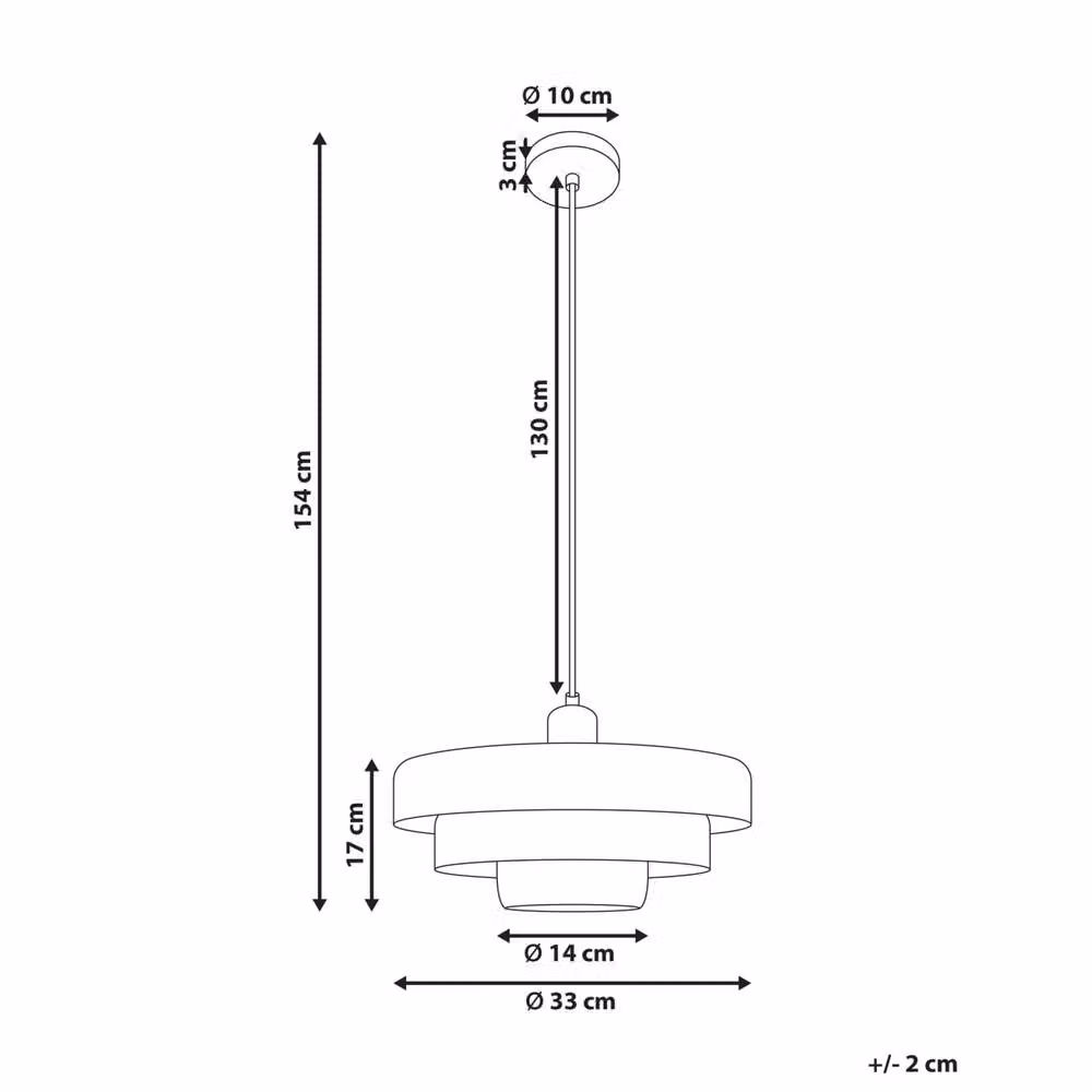 Wyld and Coco Matte Black Metal Tiered Suspended Pendant Lamp – 3