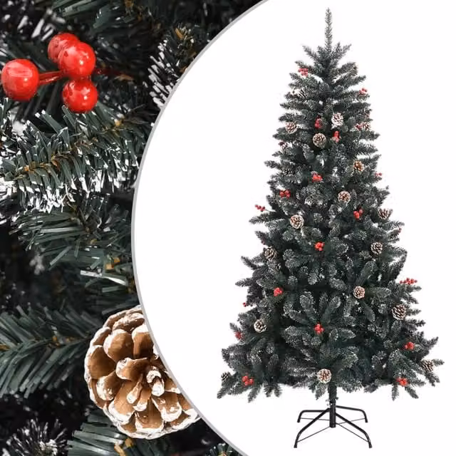 Berkfield Home Artificial Christmas Tree in Green with Stand, Height: 180 cm