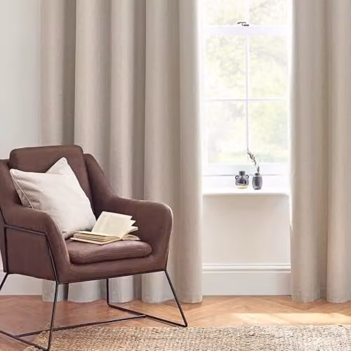 Furn Square Linen and Polyester Cushion in Beige and White, W/D/H: 45 x 45 x 45 cm – 2
