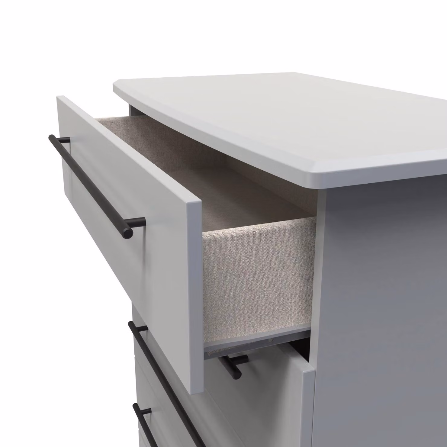 2 U Howard 5 Drawer Chest in Dark Grey Matt Finish – 3