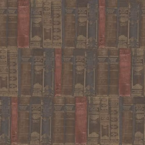 Galerie Memories 2 G56132 Old Books Non-Woven Wallpaper in Black, Red and Gold