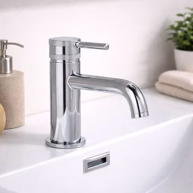 Bathroom Kingdom Venice Single Lever Chrome Basin Mixer Tap in Silver