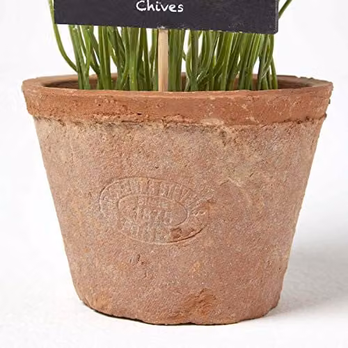 Homescapes Artificial Chives in a Green Ceramic Terracotta Pot – 2