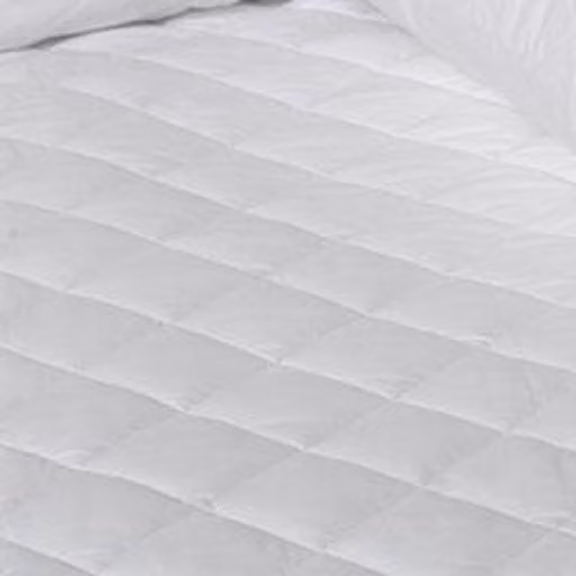 DreamEasy Pure Cotton Quilted Mattress Protector, White, W: 152 cm, L: 200 cm