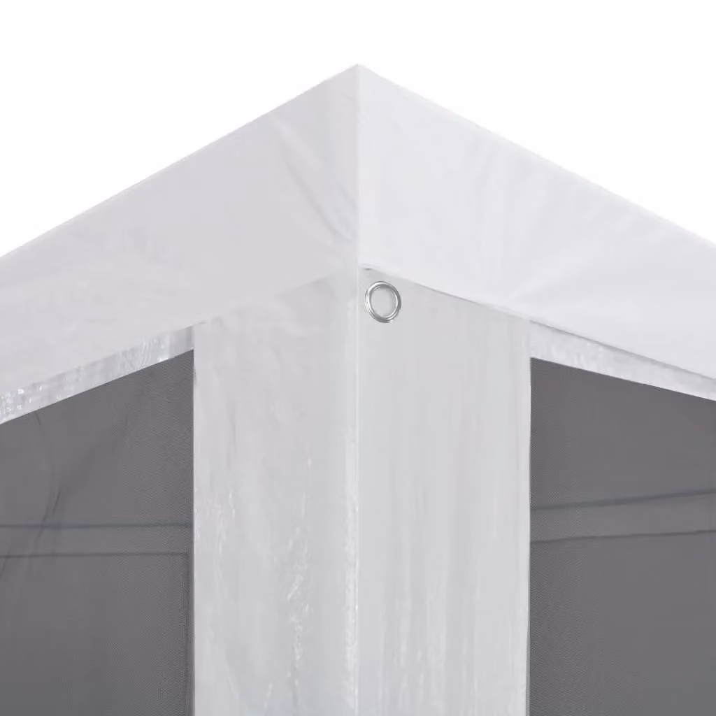 Berkfield Home Party Tent with 4 Mesh Sidewalls, White, W/D/H: 400 x 300 x 255 cm – 3