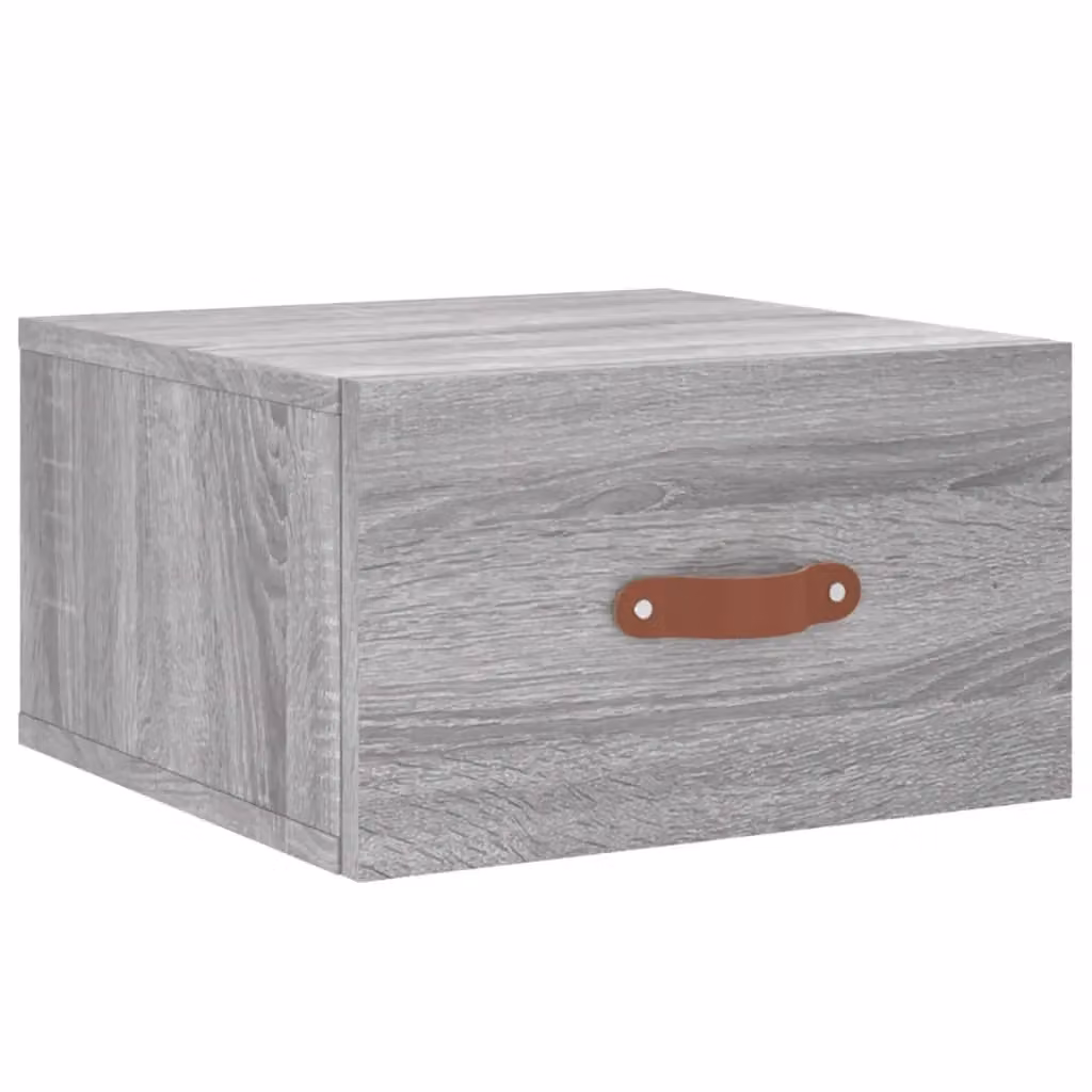 Berkfield Home Wall-mounted Bedside Cabinet in Grey Sonoma, W/D/H: 35 x 35 x 20 cm – 2