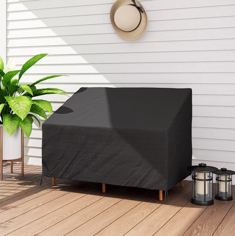 STILVORA Waterproof Black Oxford Cloth Outdoor Sofa Cover – 7