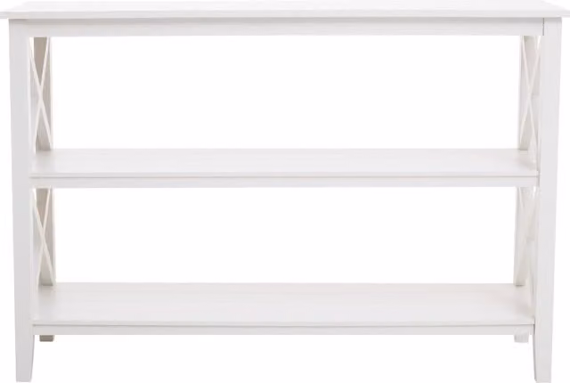 Orsina Heritage Three Shelf Large White Bookcase – 1