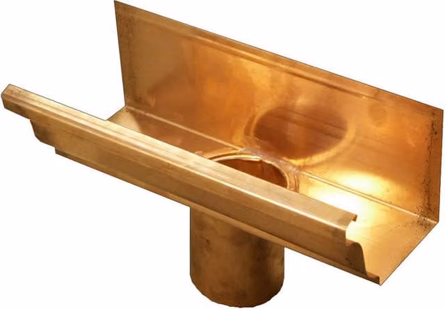 Coppa Gutta Large Ogee Copper Gutter Running Outlet to 100mm