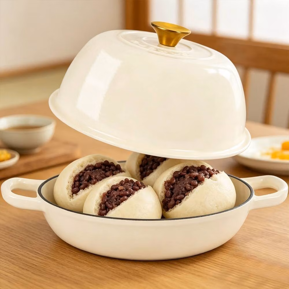 Ventryn Enamelled Cast Iron Dutch Oven Casserole Pot, White – 2