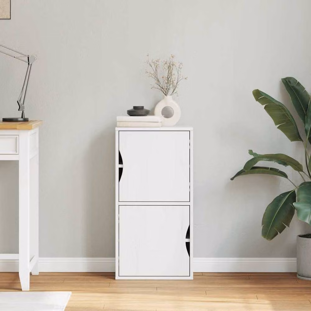 Berkfield Home ODDA Side Cabinet in White Solid Wood Pine, W/D/H: 40 x 24 x 79 cm – 2