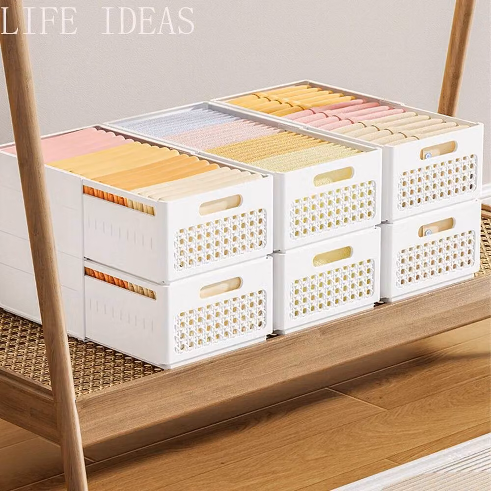 FORGEVIO White-L Stackable Retractable Storage Drawers in White – 3