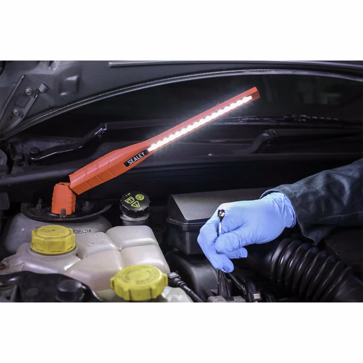 Sealey Loops Slimline Swivel Inspection Light with 16 SMD and 1W SMD LED, Rechargeable, Red – 2