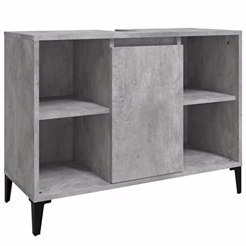 vidaXL Modern Freestanding Bathroom Sink Cabinet in Grey, W/D/H: 80 x 33 x 60 cm – 1