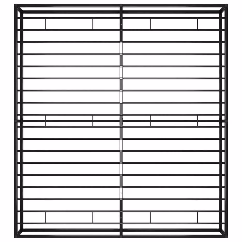 Berkfield Home Modern Metal Bed Frame, Black, W: 140 cm, L: 200 cm – 4