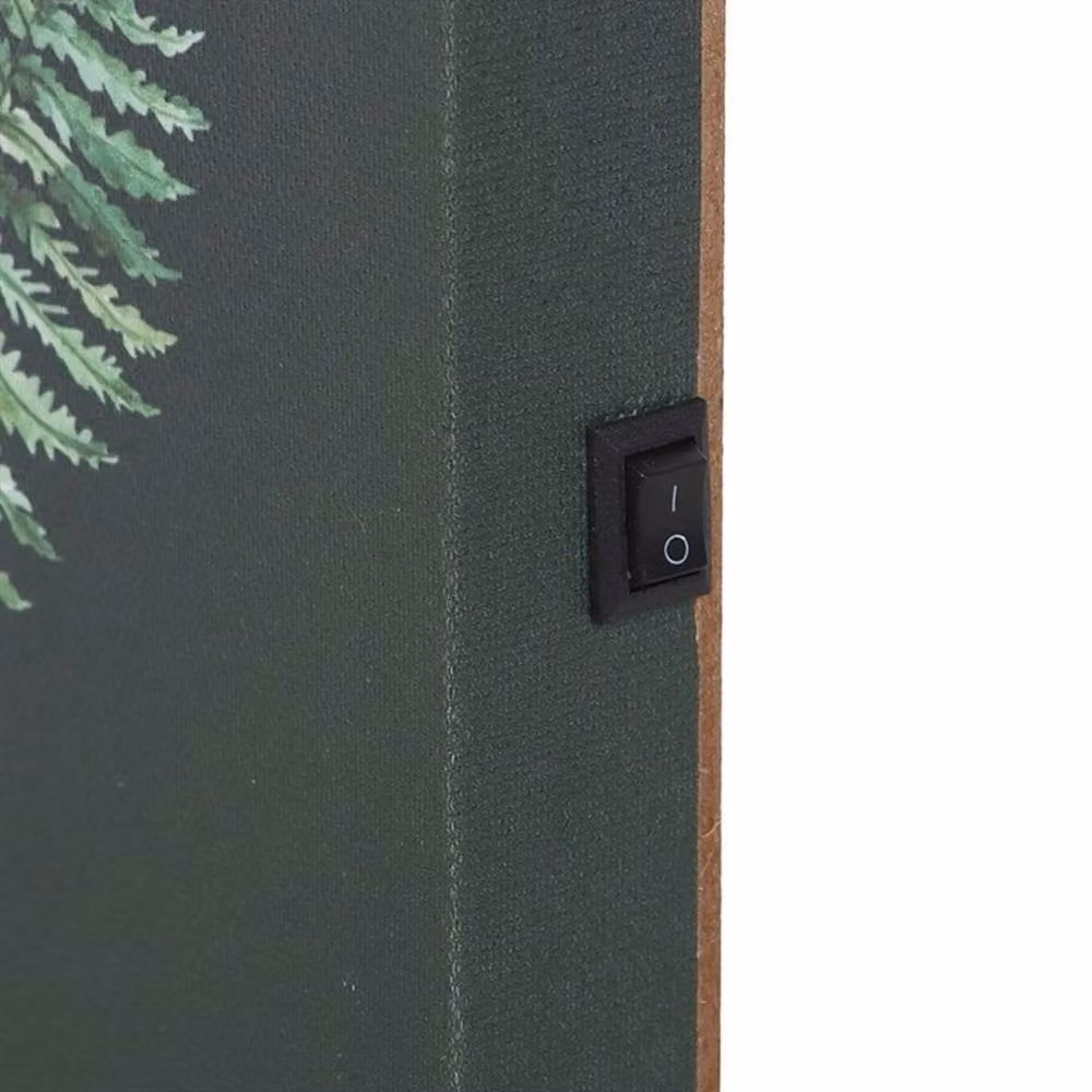 Uniqueful Sleeping Fox Light Up Canvas Plaque in Green – 3