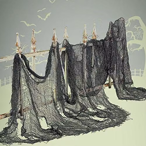 Shatchi Black Halloween Creepy Cloth Party Decoration for Tables, Doors, Windows and Walls – 2
