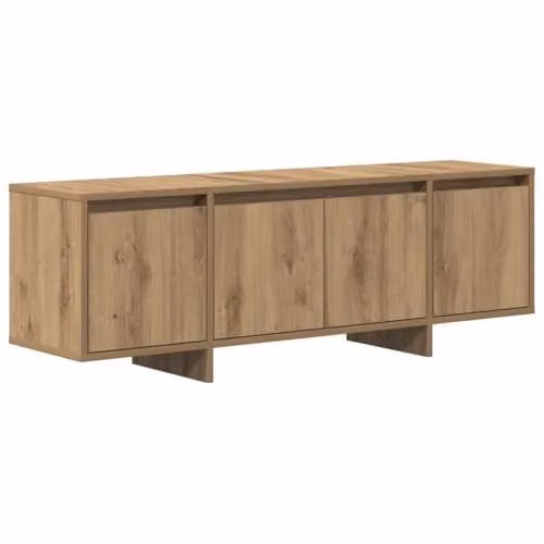 vidaXL Modern TV Cabinet in Brown Oak, W/D/H: 120 x 30 x 40.5 cm