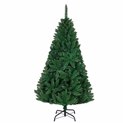 SHATCHI Green Imperial Pine Artificial Deluxe Christmas Tree with Hinged Branches and Metal Stand, Height: 180 cm – 1