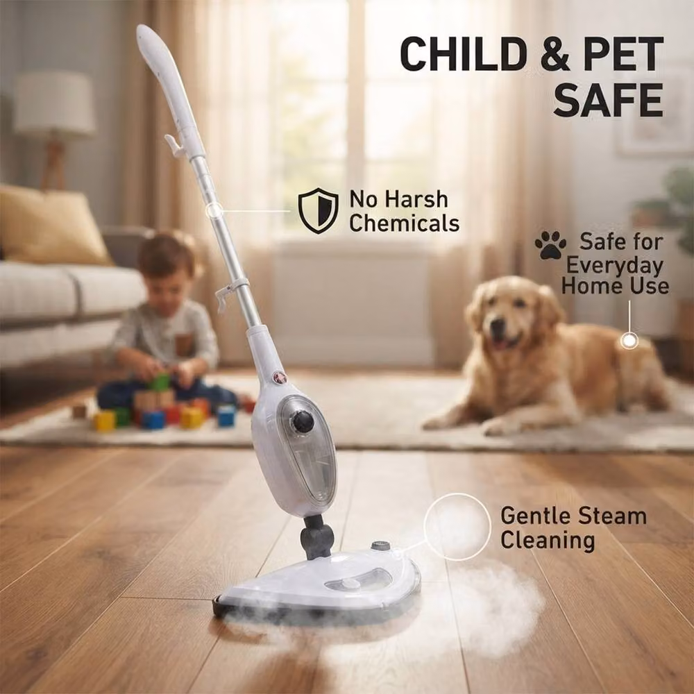 Alivio 10-in-1 Multipurpose Steam Mop and Handheld Steamer, 700W, White – 3