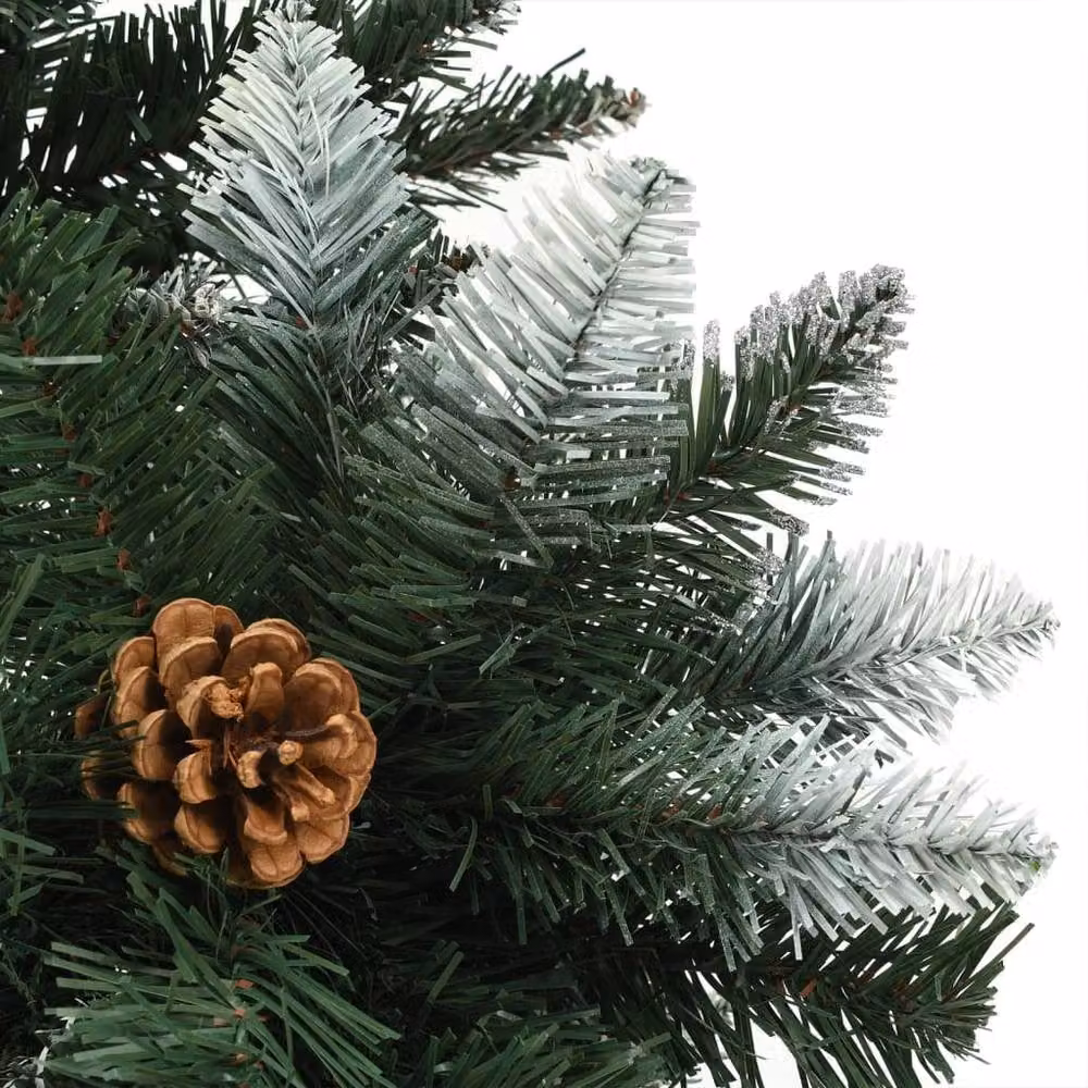 Berkfield Home Pre-lit Artificial Christmas Tree with Pine Cones, Green, Height: 210 cm – 3