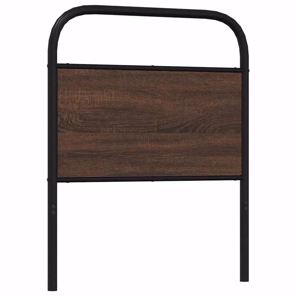 Berkfield Home Classic Headboard in Brown Oak with Steel and Engineered Wood, Width: 80 cm – 3