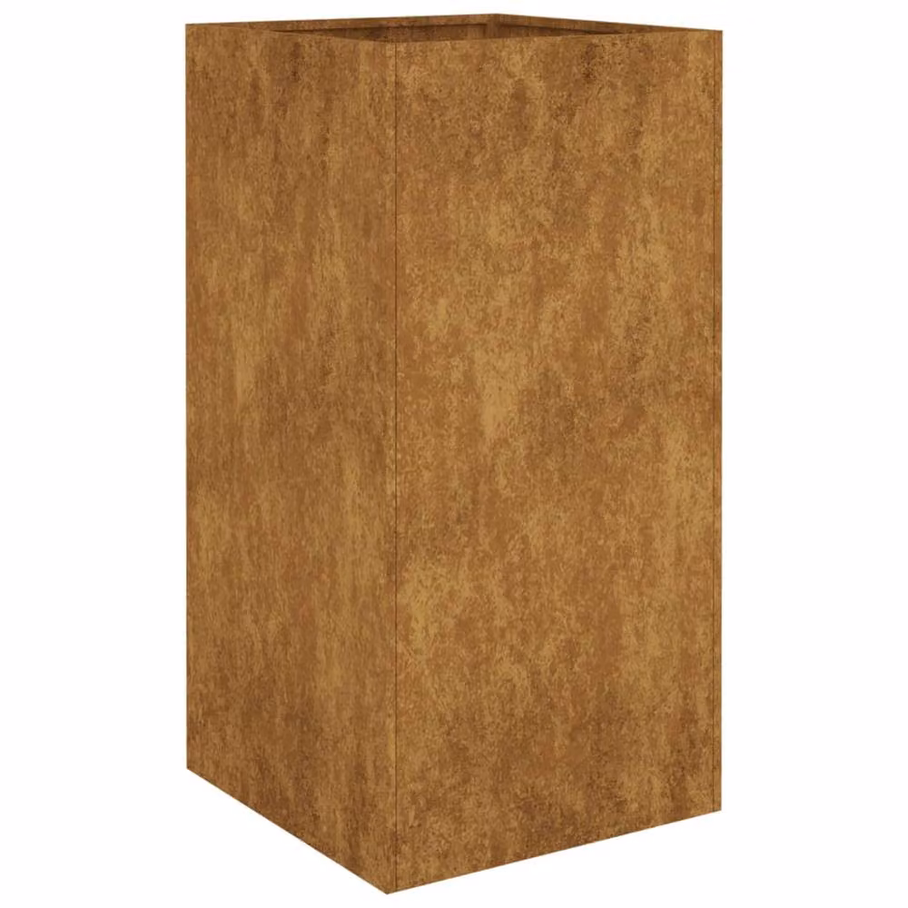 Berkfield Home Brown Corten Steel Planter Tub, W/D/H: 40 x 40 x 80 cm – 2