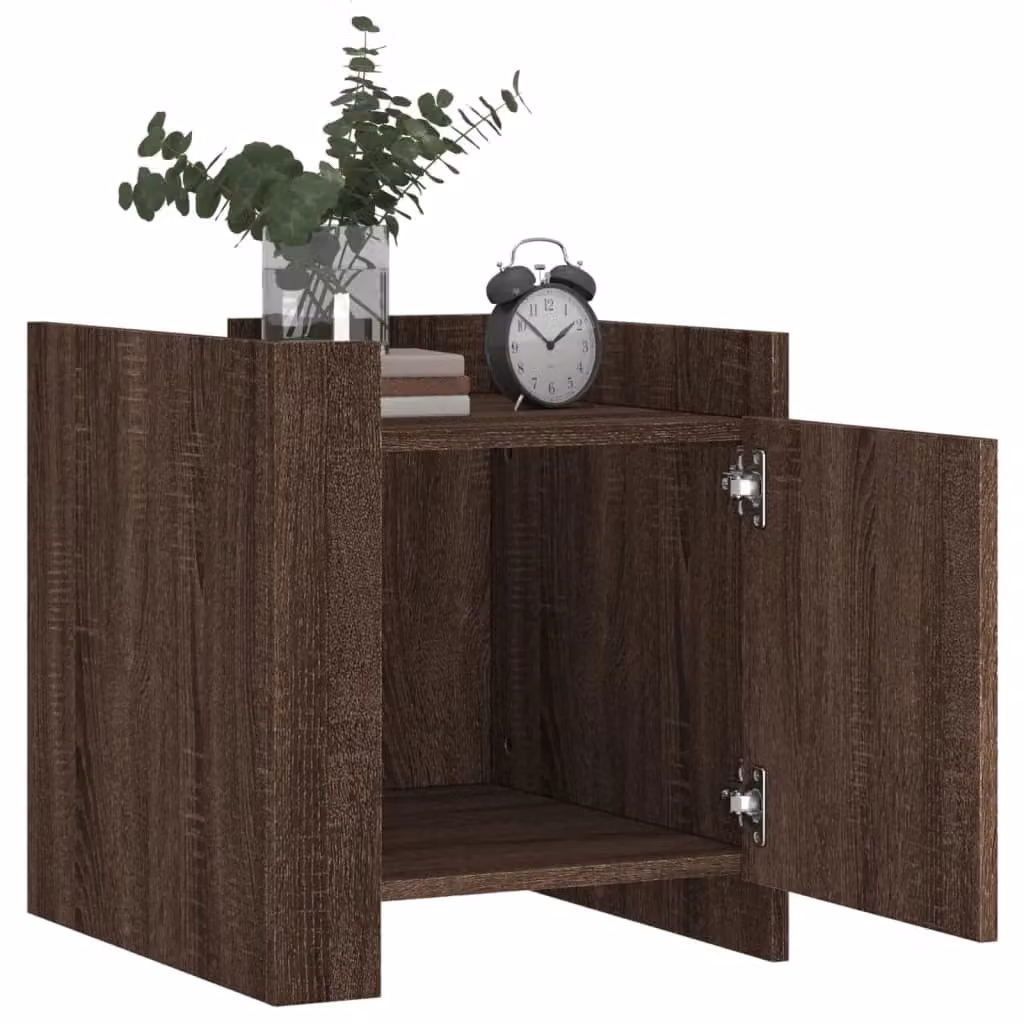 Berkfield Home Brown Oak Bedside Cabinet W/D/H: 45 x 50 x 50 cm – 3