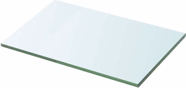 Berkfield Home Wall Mounted Glass Shelves, 2 Pack, Transparent, W: 25 cm, H: 20 cm, D: 20 cm