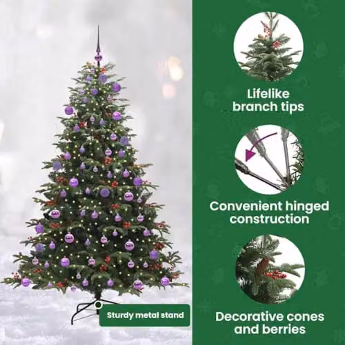 vidaXL Artificial Christmas Tree with 300 LEDs in Green, Height: 180 cm – 4