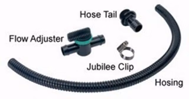 Primrose Stainless Steel Cascade Hose Kit Set in Black