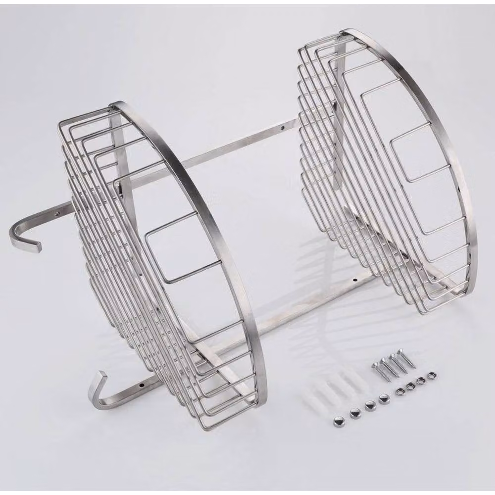EONLION 2 Tier Stainless Steel Wall Mounted Corner Shower Rack in Silver – 2
