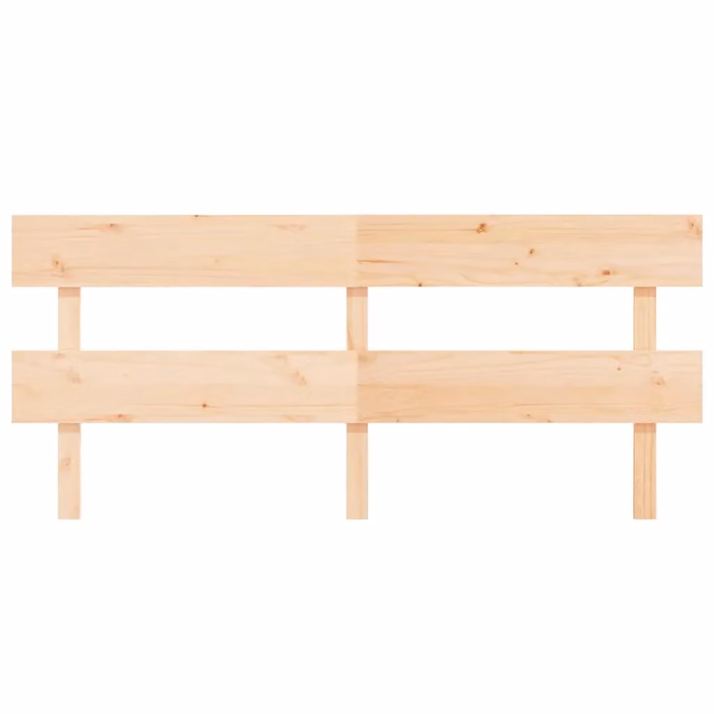 Berkfield Home Rustic Solid Wood Pine Bed Headboard, Brown, W: 204 cm, D: 3 cm, H: 81 cm