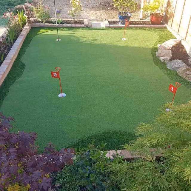 Artificial Grass GB Golf 15mm Premium Artificial Grass in Green, W: 400 cm, L: 900 cm