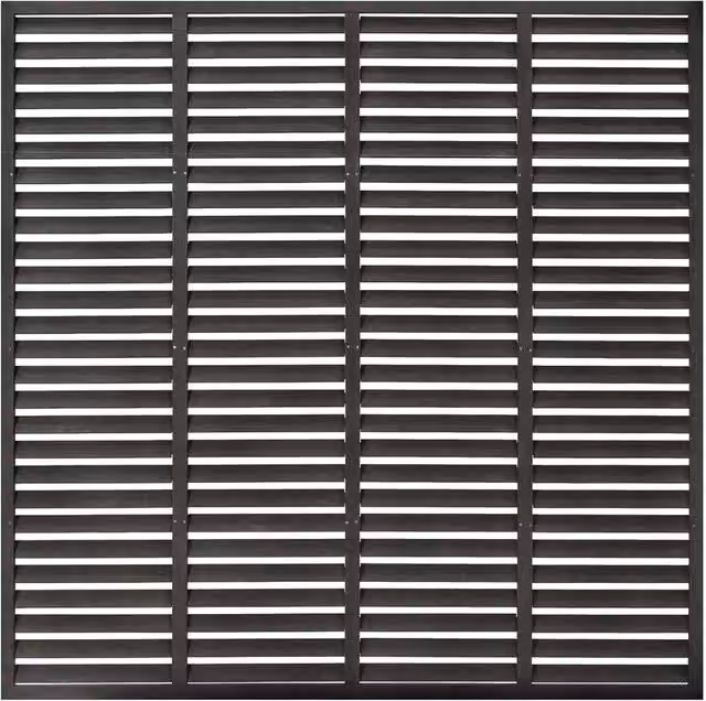 Berkfield Home Louver WPC Fence, Dark Grey, 180 x 180 cm – 1