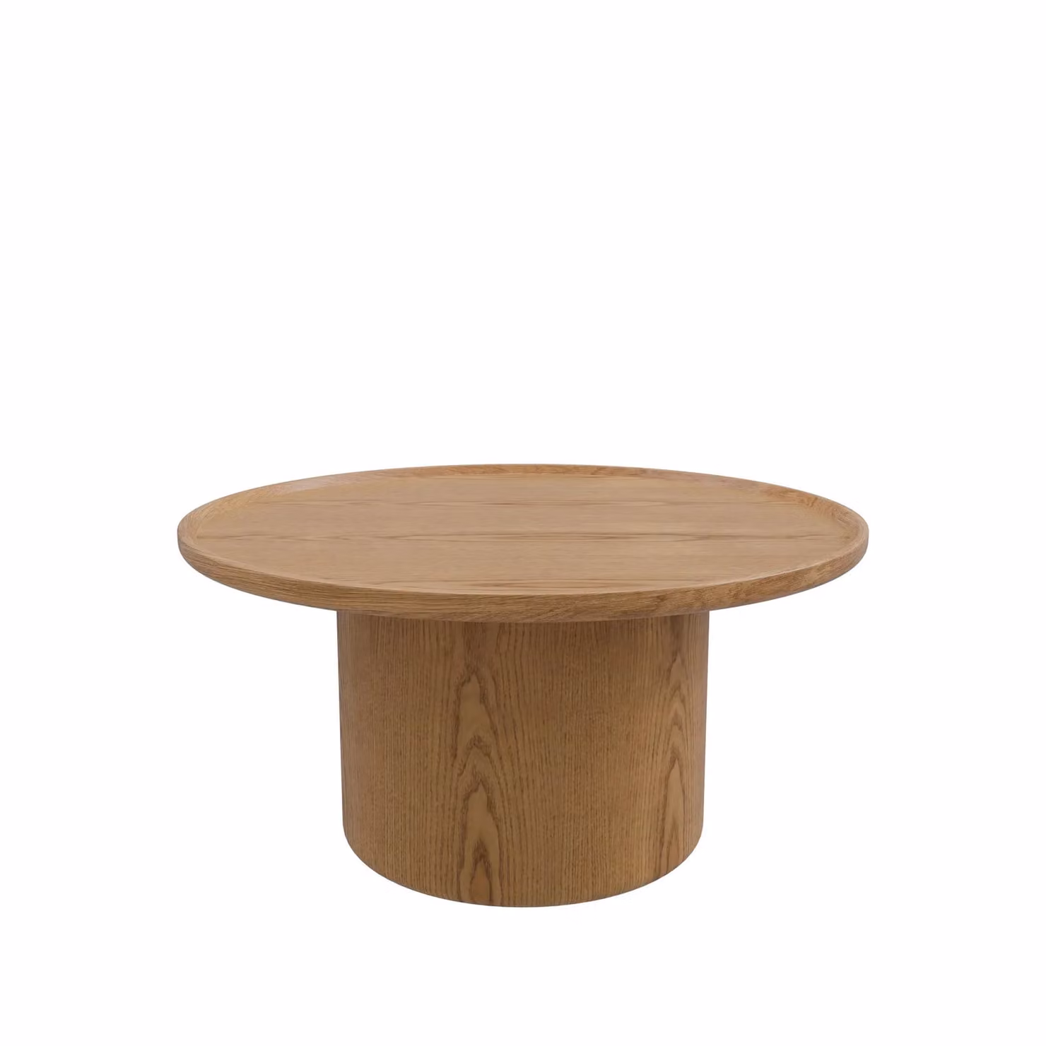 Dome Deco VARNA Round Coffee Table in Brown Wood