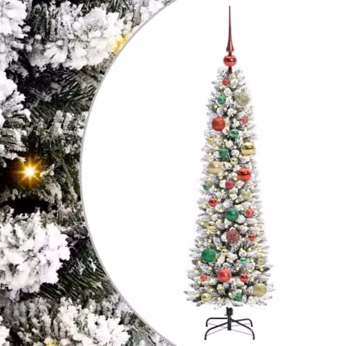 vidaXL White Artificial Christmas Tree, Height: 120 cm