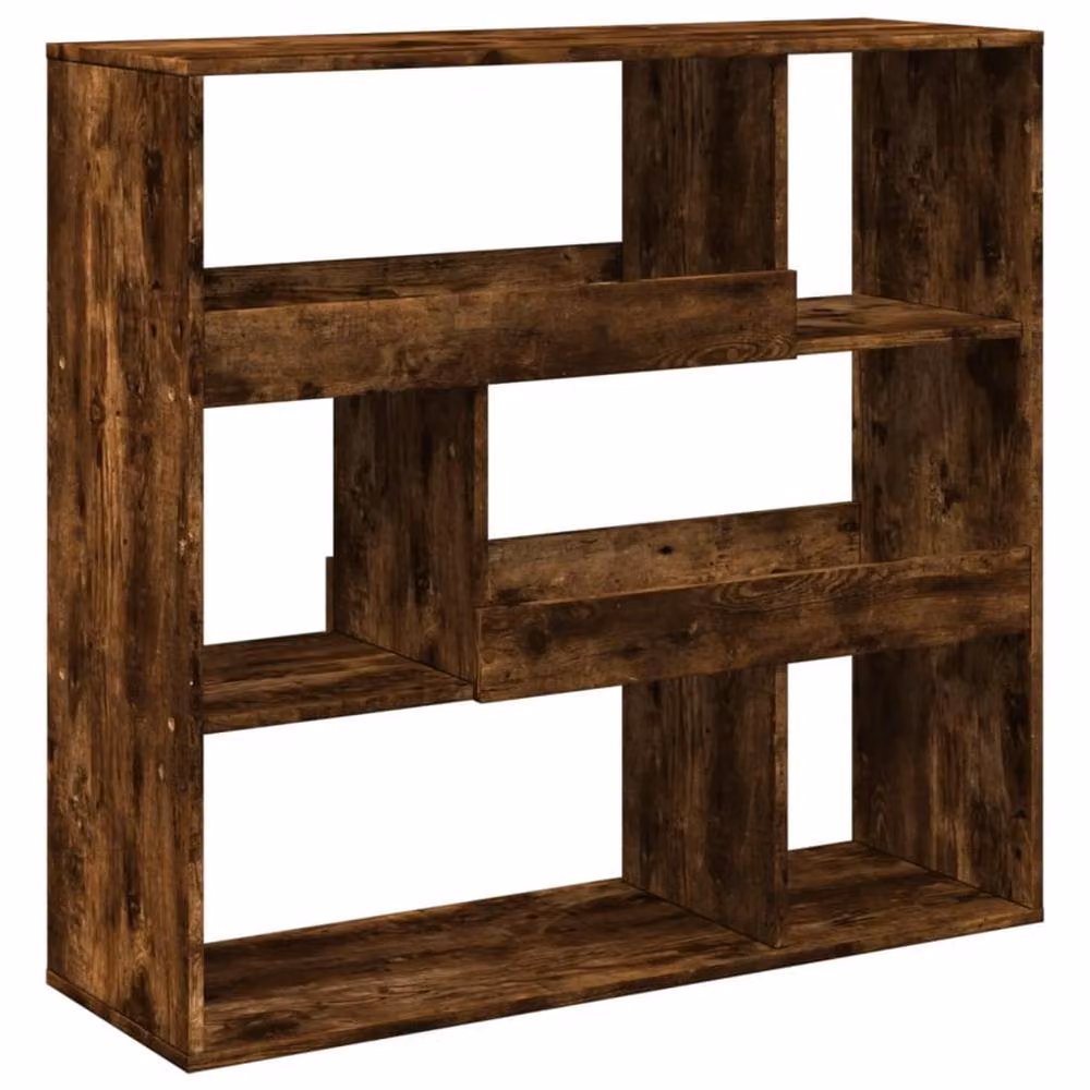 Berkfield Home Smoked Oak Room Divider in Brown, W/D/H: 100 x 33 x 94.5 cm – 5