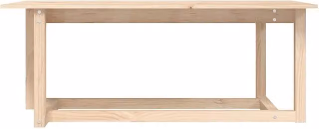 Berkfield Home Beautiful Coffee Table in Light Brown Solid Pine, W/D/H: 110 x 55 x 45 cm