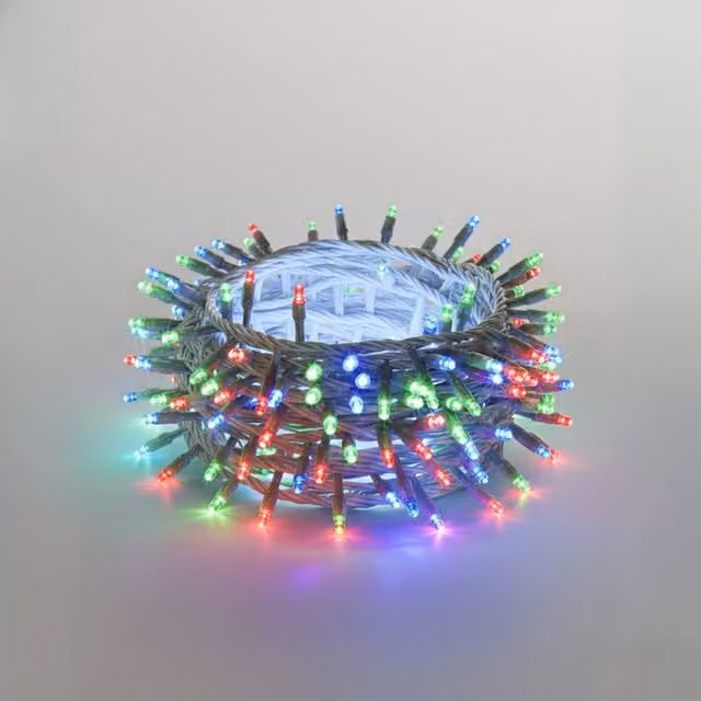 Pegdev Connectable LED Cluster Lights with RGB Flash and White Cable, 25m